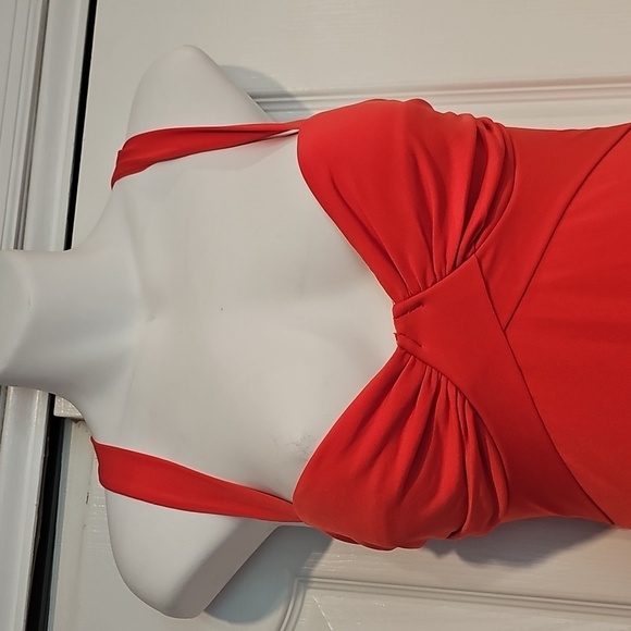 Saints + Secrets Chic & Sexy Red Midi Dress Sz M NWT - Picture 6 of 12